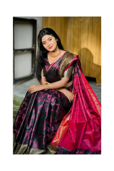 Benaroshi Katan Saree with blause pcs