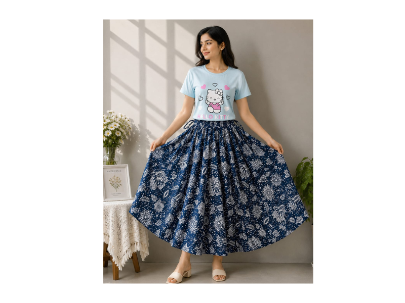 Linen Skirt and Tshirt Set - Image 10