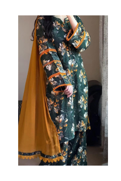 Cotton Readymade Three Piece