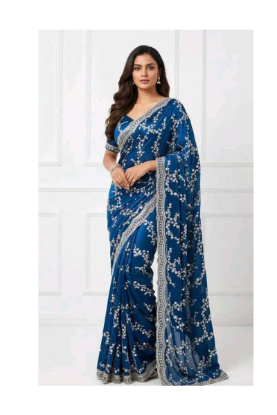Indian Georgette Sharee with Blouse Piece