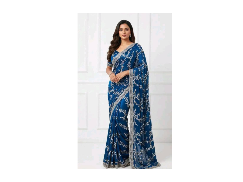 Indian Georgette Sharee with Blouse Piece