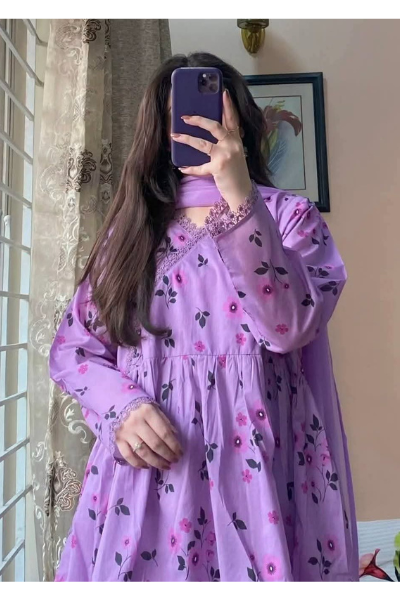 Premium Cotton Printed Three Piece