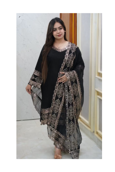 Sequence Embroidery Three Piece