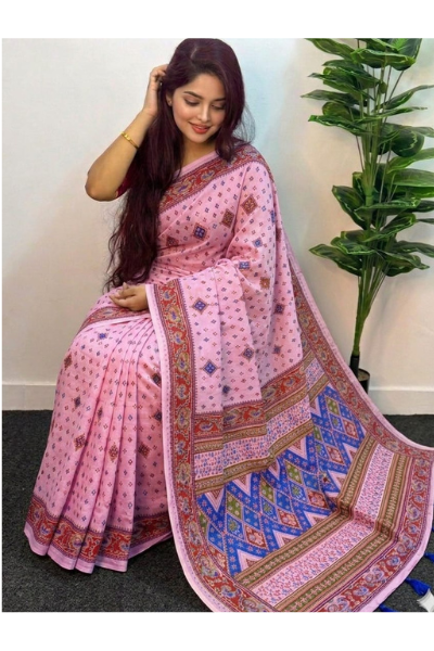 Cotton Skin Print Sharee with Blouse Piece
