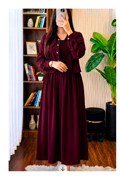 Georgette Two Piece Gown Set