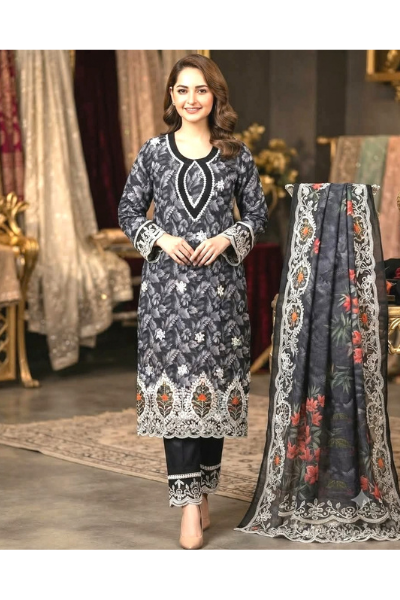 Leaser Cut Readymade Three Piece