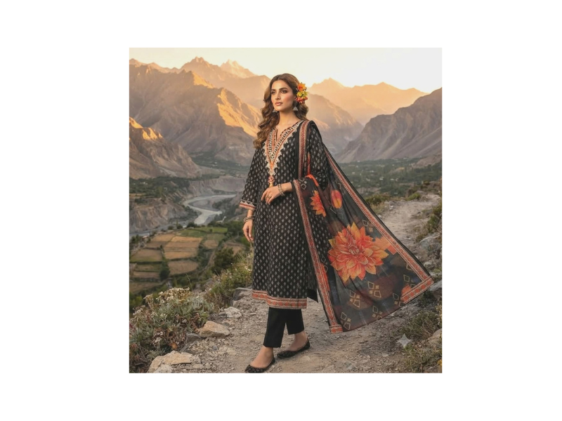Embroidery Readymade Three Piece