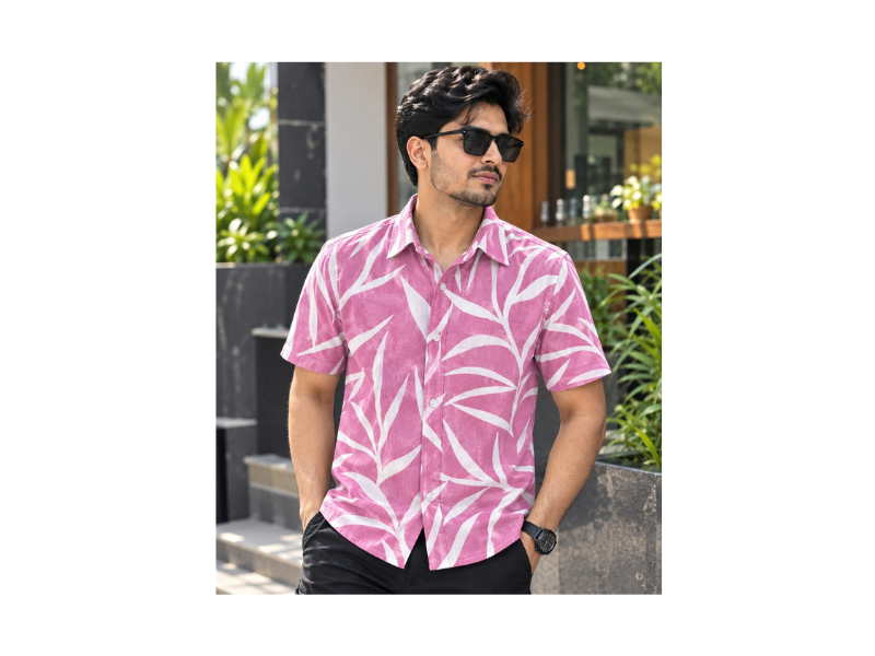 Print Shirt Cotton Half Sleeve For Men's - Image 3